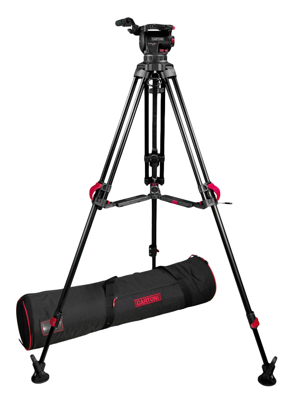 Cartoni Focus 10 Red Lock Mid Level Tripod Kit